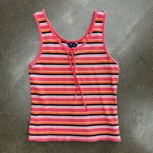 Vintage Y2K SO Lace Up Cami (SIze XL)